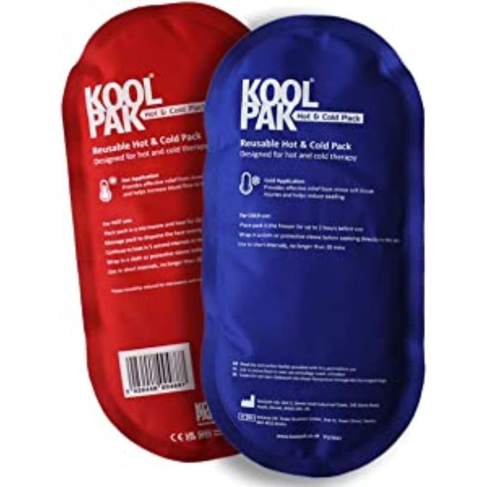 KoolpakLuxury Hot & Cold Reusable Pack Oval - 12.5 x 25.5cm - Pack of 10