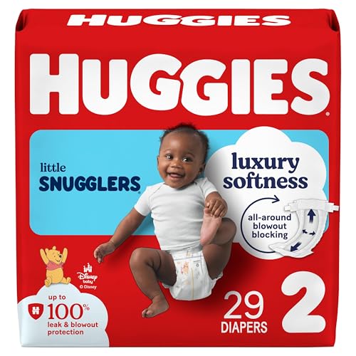 Huggies Size 2 Diapers, Little Snugglers Baby Diapers, Size 2 (12-18 lbs), 29 Count, Packaging May...