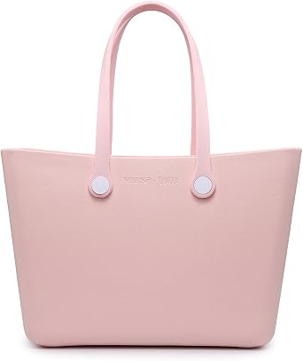 CARRIE Large Rubber Beach Bag Lightweight Waterproof Washable Durable Travel Tote for Boat Pool Sports Gym