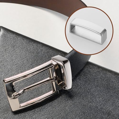 4 Pcs Belt Keeper, Groove Belt, Men's Belts Loop Stays, Stainless Steel Brass Alloy Loops for Belts with A Wdth of 1.5 Inches（38mm-40mm）4
