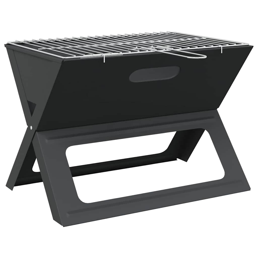 Tragbarer Outdoor Grill aus hitzebeständigem Stahl, 46 x 31 x 31 cm, kompakt für Garten, Terrasse und Picknick, modernes Design, leicht zu transportieren, ideal