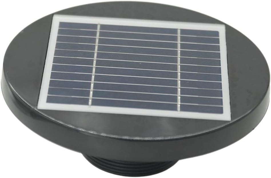 Solar Powered Roof Fan Ventilator, 200mm Low Profile Exhaust Fan for Greenhouse Shed RV Boat, Ultra Quiet DC Motor Ventilation System