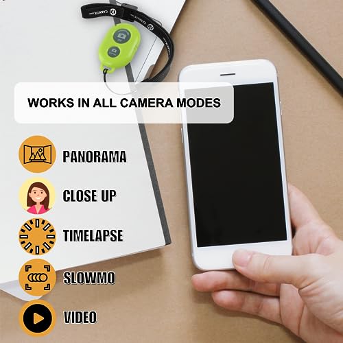 CamKix ワイヤレス Bluetooth スマートフォン用カメラシャッターリモートコントロール - 素晴らしい写真と自撮りの作成 グリーン D0027-SRC-GRE