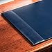 DACASSO Bonded Leather Desk Pad with Side Rails - Luxury Leather Desk Blotter for Writing (30 x 18, Navy Blue)