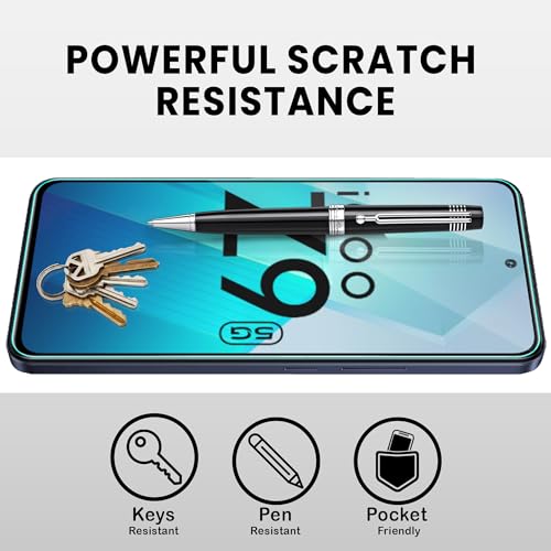 Image of ArmourPro Military-Grade Tempered Glass for IQOO Z9 / Vivo T3-9H Anti Scratch, Edge-to-Edge Coverage, HD Clarity, Smooth Touch, Case Friendly, Easy Installation Kit with Cable Protector