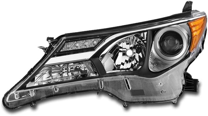 Chrome Projector Headlight Headlamp Lamp Driver Side Compatible with 2013-2015 Toyota RAV4