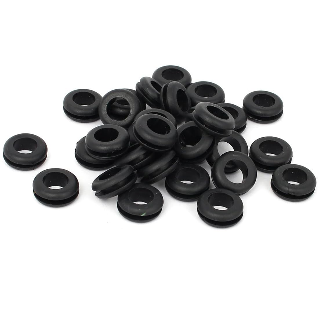 TA-VIGOR 30Pcs Rubber Grommets Cable Wire Protector, 10mm Conductor Wiring Blanking Gasket Ring Grommets