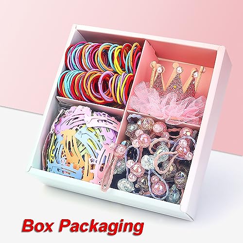 131 Pcs Princess Crown Hairband Clips Set for Toddlers