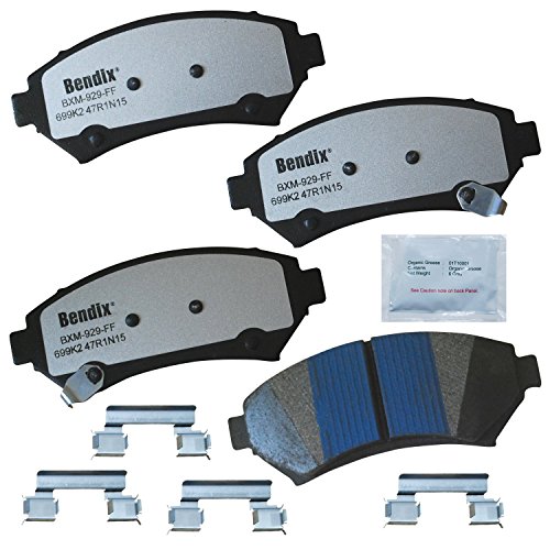 Image of Bendix Fleet Metlok MKD699K2FM Front Brake Pads for Century,LeSabre,Park Avenue,Regal,Riviera,DeVille,Eldorado,Seville,Impala,Monte Carlo,Tigra,Vectra,Venture,Olds Aurora,Intrigue,Silhouette
