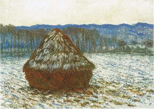 Peinture abstraite Monet pile de blé une invitation à la rêverie artistique 60x90cm