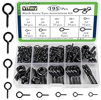 Vifmy Ösen-Sortiment (195-teilig), 19,5 mm, 20,3 mm, 2,3 mm, 2,8 mm, 3,0 mm, 3,5 mm, 4,9 mm, 4,4 mm, 5,4 mm, schwarz