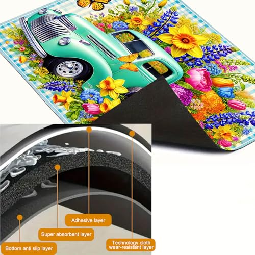 Image of HOMETITUTE Spring Truck Stove Top Cover 28x20 Heat Resistant Mat