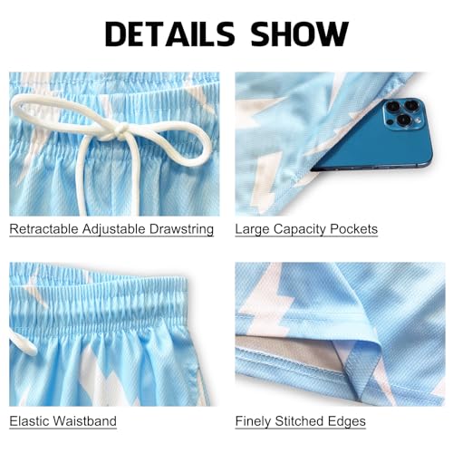 DIOTSR Mens Graphic Shorts Summer Casual Flat Front Shorts Cool Streetwear Designer Shorts Drawstring2