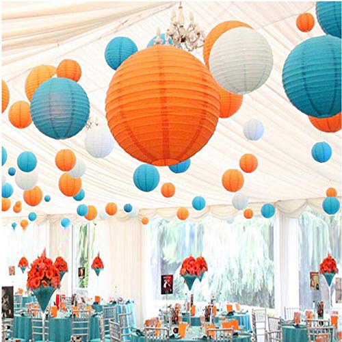 Lampions, Papierlaternen 20 Stücke 6 "-12" Lotus Wurzel Rosa Papier Laternen Runde Lampe for Hochzeit Party Lampe Outdoor Indoor Hanging Decor