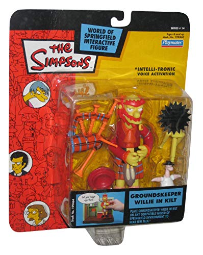 PlayMates The Simpsons Groundskeeper Willie in Kilt Series 14 Action Figure