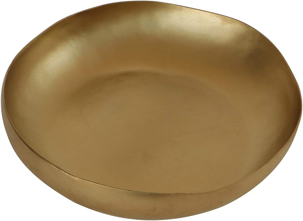 De Kulture Pure Brass Handmade Large centerpiece Bowl Aroma Diffuser For Gifts Air Freshener Floating Candles Bowl Christmas Decorations, 8X2 (DH) Inches, Gold
