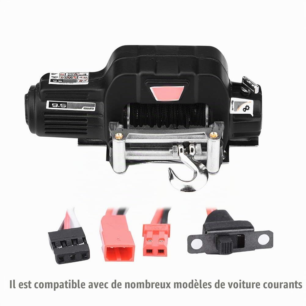 Treuil de Voiture RC Crawler avec système de contrôle électrique en métal Accessoire pour 1/10 Voiture Tout-Terrain de Traxxas HSP RC 4WD