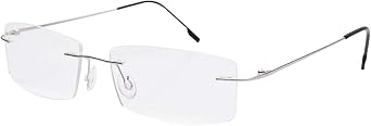 Rimless Reading Glasses Lightweight Titanium Readers Eyeglasses Men Women