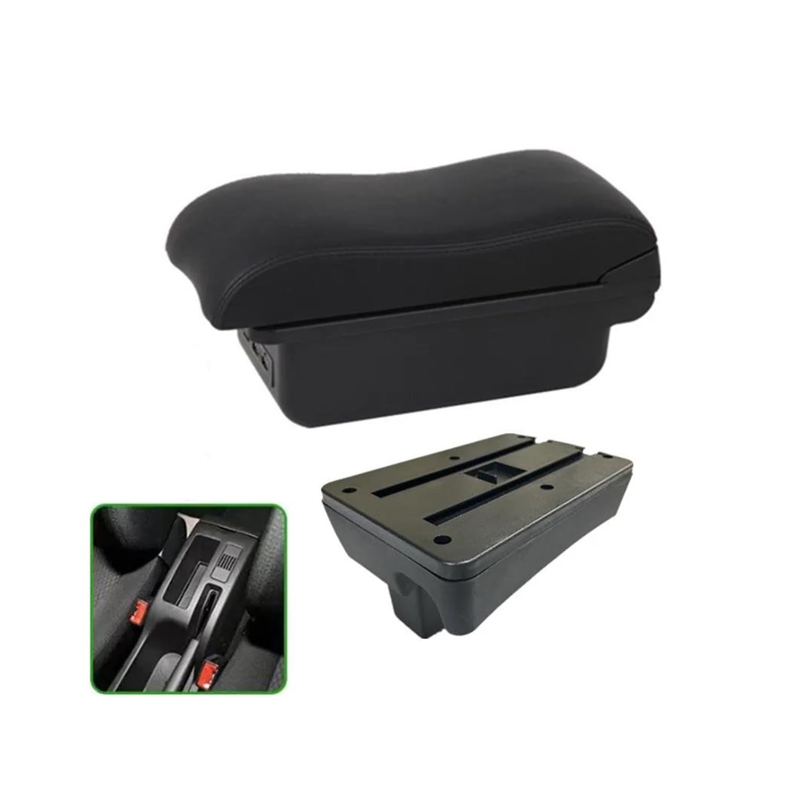 RESPUNEKBAH For Peugeot 307 For Peugeot 307 CC 10-22 Convertible Storage Box Interior Car Accessories Armrest Box Car Armrest(B2 black line 3USB)
