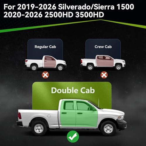 Estribos laterales negros de acero carbono para Silverado miniatura 2