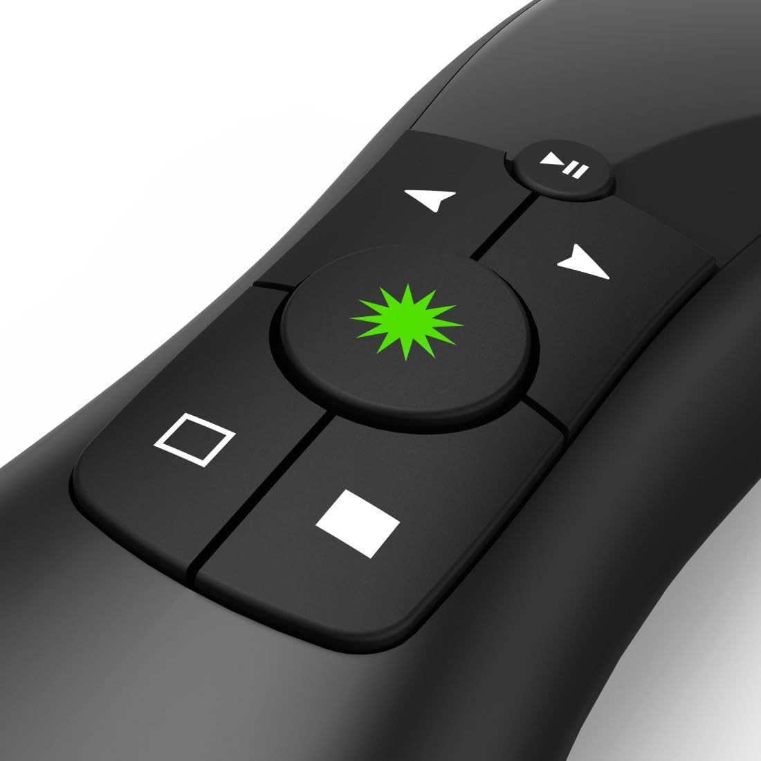 Hama | Presentador con Puntero láser Verde (Mando a Distancia de presentación, 4 en 1, presentador PowerPoint, inalámbrico, USB, Alcance de 20 m)