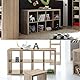 STYLE Modernes Würfelregal Eiche Sonoma Optik, ideal für Faltboxen - Praktisches Raumteiler Regal mit offenen Fächern - 77 x 147 x 38 cm (B/H/T)