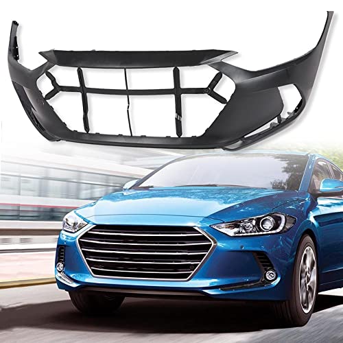 PIT66 Primered Front Bumper Cover, Compatible with Hyun.dai Elantra Sedan 2017-2018, Replacement HY1000215, 191275334362, 86510F3000