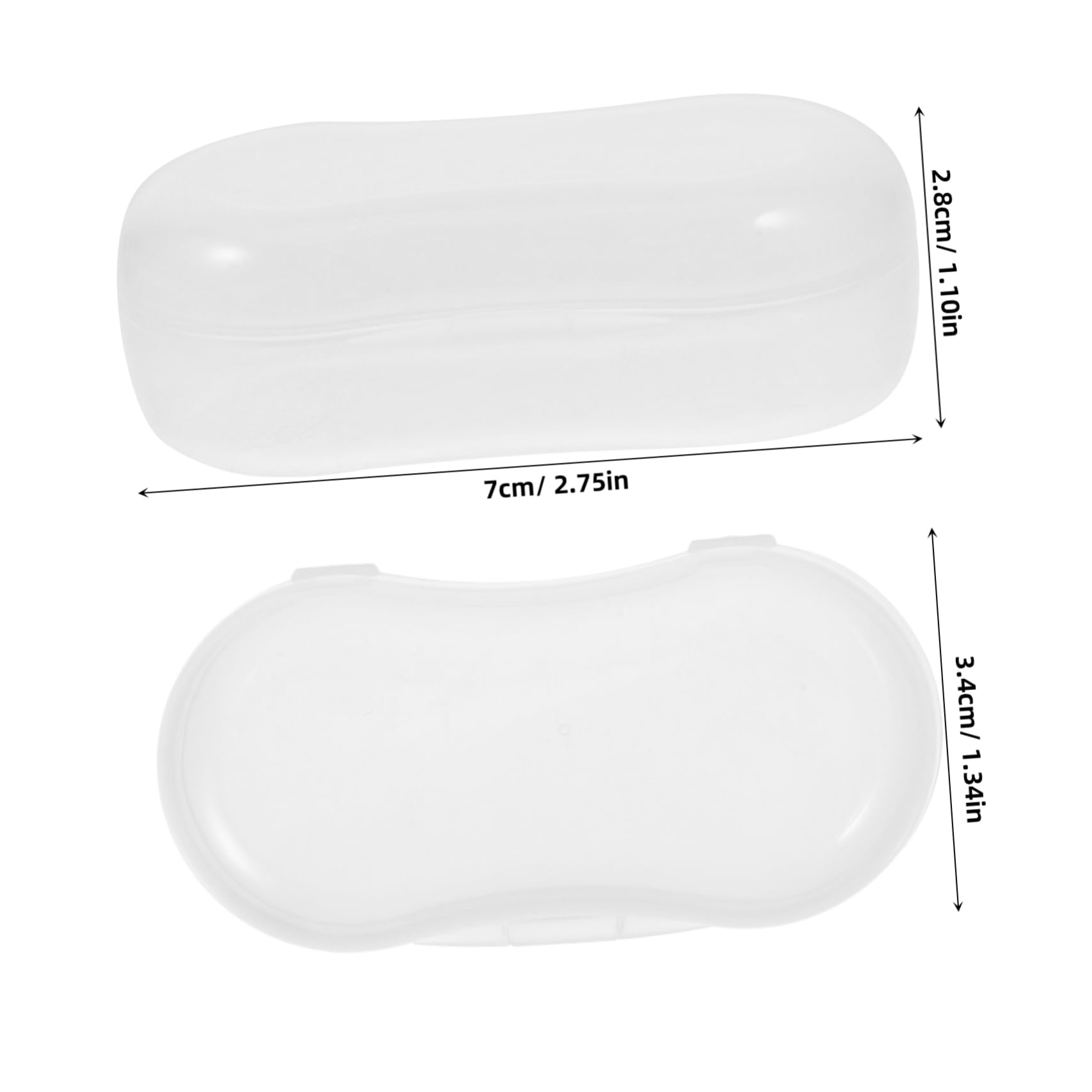 SOESFOUFU Finger Dog Toothbrush Box 20pcs Pet Brush Storage Portable Travel to Maintain