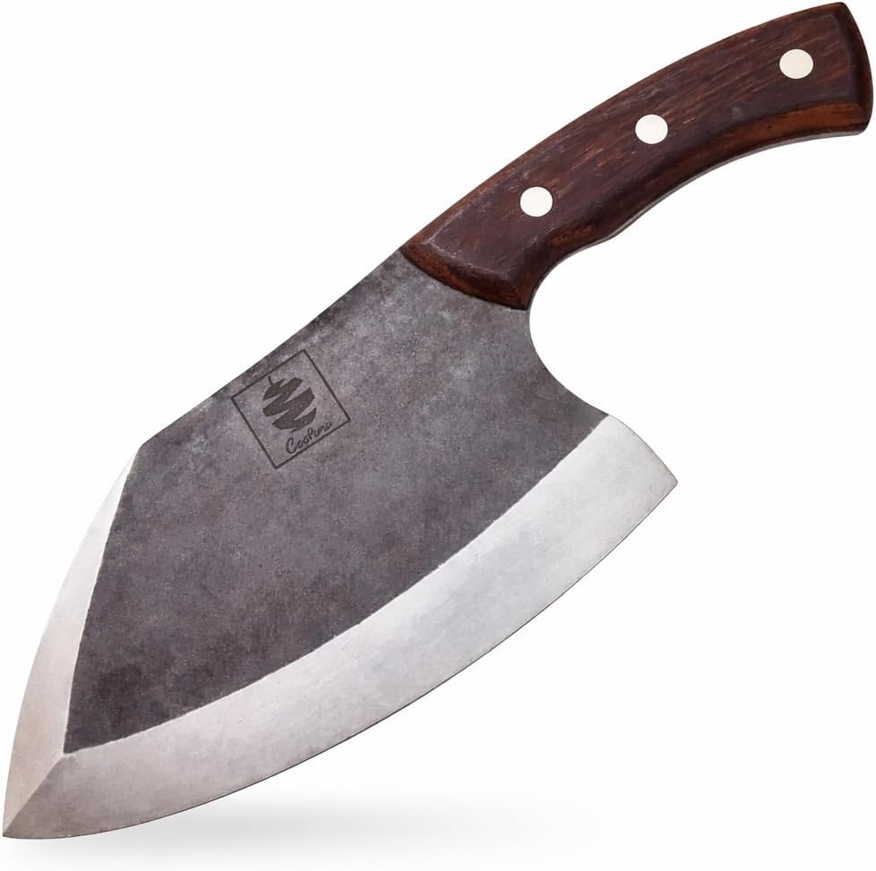 COOLINA Premium Kitchen Knife Set - Ultra Sharp High-Carbon Steel Chef Knife, Heavy Duty Meat Cleaver, Hand-Forged Precision Blades for Professional Cooking