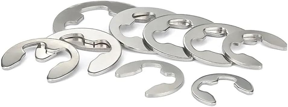 DHAEY SeroNi 10pcs M8 DIN6799 A2 304 Stainless Steel Shaft Bearing Retaining Ring Washer E Type Clip Circlip