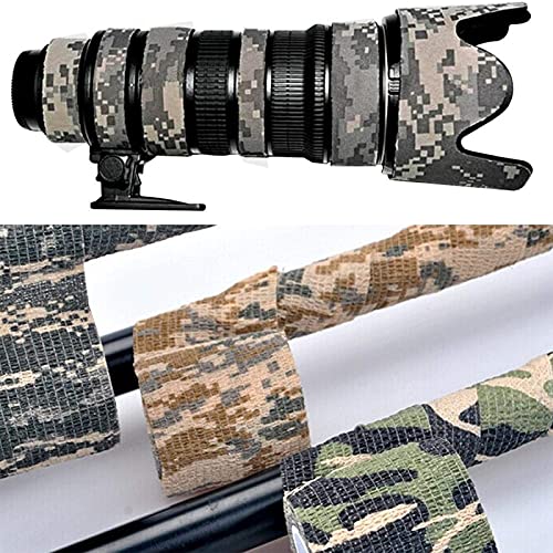 Xionghonglong Camo Tape Stoff,8 Rollen Camo Tapes,Outdoor Tarnband,Wrap Camouflage Selbstklebender,Selbstklebende Tarnung Band,Camo Bandage,Camouflage Klebeband für Jagd,Teleskop,Fahrrad(5CMx4.5M) – Bild 7
