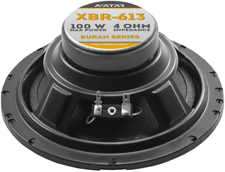 Miniatura 2 de Avatar XBR-613 6.5" Altavoces coaxiales negros de 4 ohmios de 100 vatios