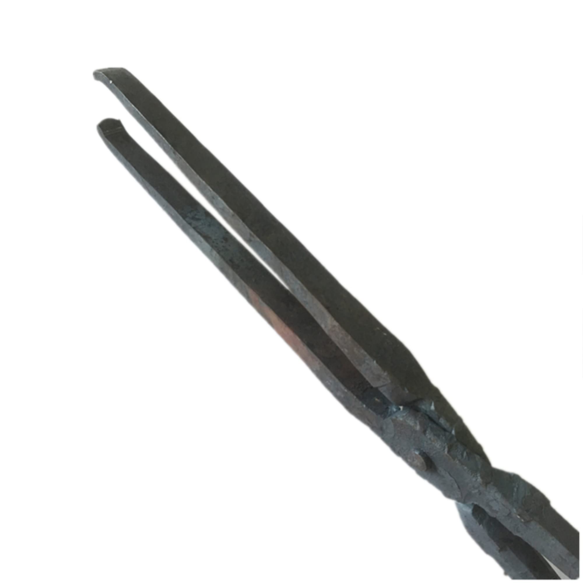 Tenaza de forja Pinzas de herrero Pinzas de herrero de punta plana 40cm 0.82kg Tenaza de forja para la fabricación de cuchillos Ingeniero Herrero Forja Yunque