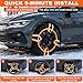 WODHMIEY 2 Pack Snow Traction Socks,Snow Socks for Tires, Tire Snow Chains Alternative for Cars SUVs Trucks with High Strength Polyester Easy to Use, Excellent Grip