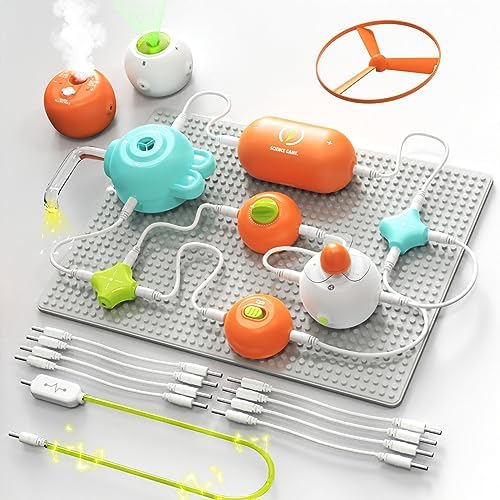 RHD Physik Lernspielzeug mit Snap-Schaltkreisen, für Alter 3+ | Klassische Grundplatte, Elektronik Exploration Kit, DIY elektronische Blöcke, elektrischer Strom, Gehirn Spiel