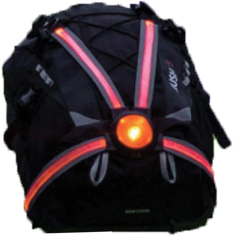 Commuter Rear Harness Backpack Bag Cover Reflective Saftey Gear with LED Light