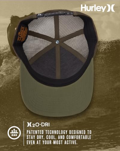 Image of Hurley Men's Caps - H2O-Dri League Baseball Caps for Men with Snapback Closure - Classic Mens Trucker Hats (S-XL)