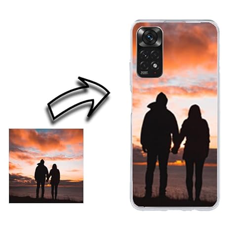 Funda Xiaomi Redmi Note 11 Personalizada con Foto | Funda Personalizada Redmi Note 11 | Funda Transparente Redmi Note 11 con Dibujo Texto Flexible para Cover