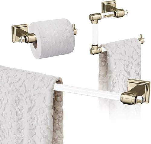 Vista 66 de Amerock BH36062CG10 - Toallero de mano Glacio de 5-7/16 pulgadas de longitud para pared de baño y cocina pequeña, accesorios de baño Transparente