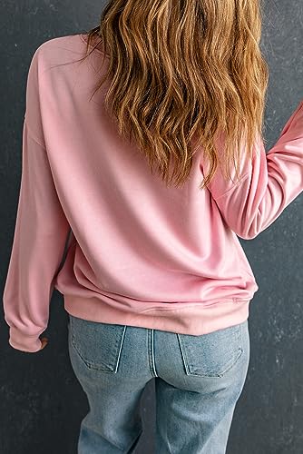 Stylish Long Sleeve Pullover: Pink Leopard Print with Bowknot Details4
