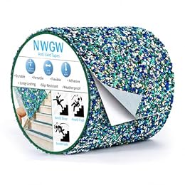 NWGW Heavy Duty Anti Slip Tape6 x15FT - Blue Purple Grit Rubber Grip Tape for Stairs, Pool, Bathroom & Outdoor Safety | Waterproof Non-Slip Traction Strips Indoor/Shower/Trail