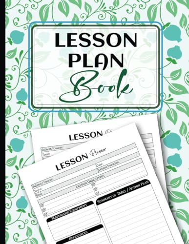 Lesson Plan Book: Simple Undated Lesson Planner for Teachers and Homeschooling