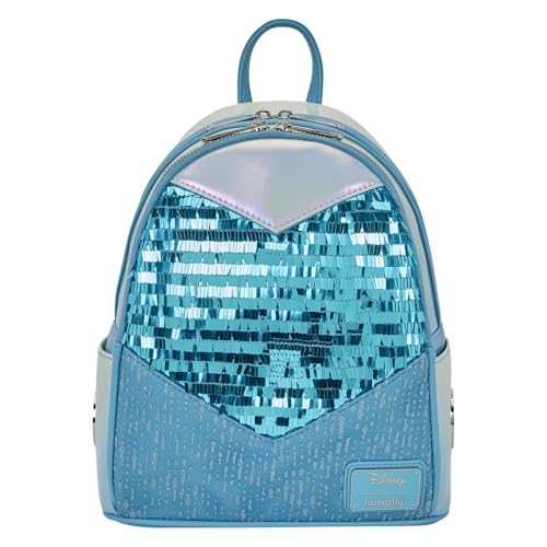 Loungefly Frozen Princess Elsa Glitter Sequin Cosplay Mini Backpack