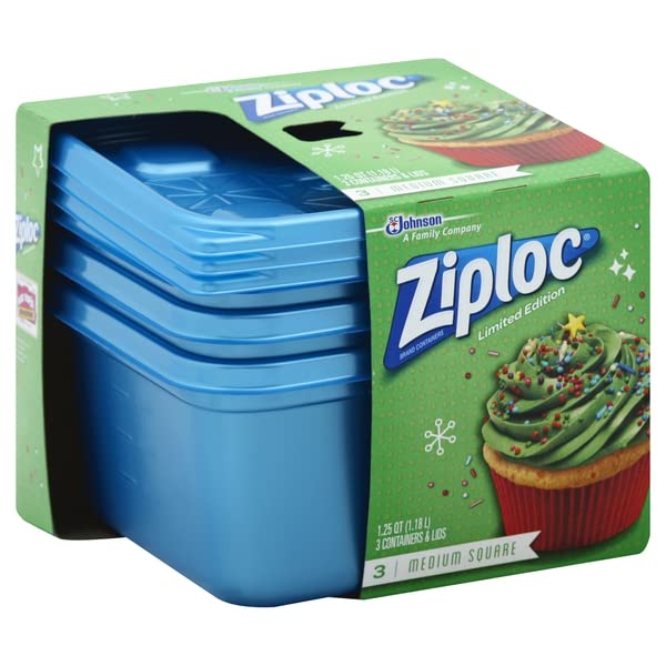 Ziploc, Containers & Lids Square Medium, 3 Count Amazon.in Home