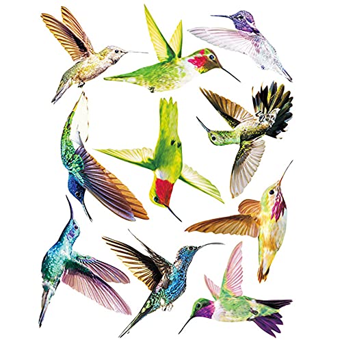 2Juegos Adhesivo para Ventana,Etiquetas Engomadas de La Ventana,Pegatinas de PVC Autoadhesivas,Pegatinas de Animales de Dibujos Animados,Etiquetas Engomadas de La Ventana del Pájaro,Vinilos de Pájaros Cover