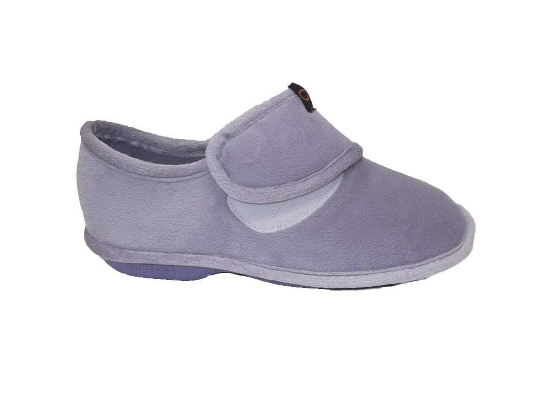 Zapatilla de Estar por casa/Mujer/Biorelax/Material :Suapel/Suela Goma Antideslizante/Cámara de Aire/Cierre Fácil/Mod.Nube Bordada