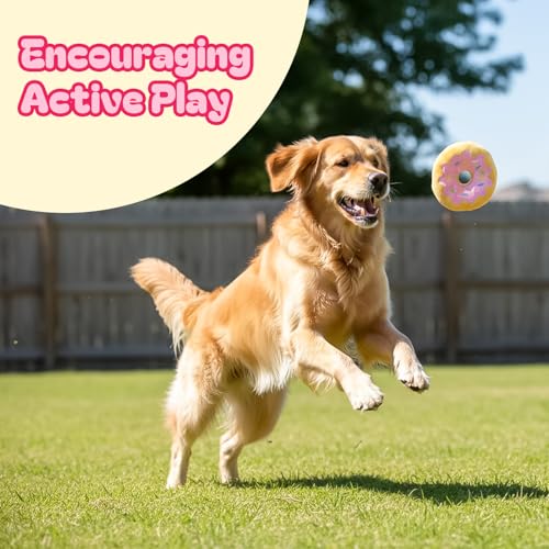 Juguete para Perro Mordible Donut Rosa 6 Pulgadas miniatura 5
