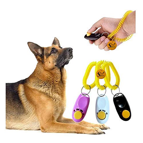 Sage Square Dog Training Clicker with Wrist Strap - Big Button Clicker for Effective Behavioral Training, Perfect for Dogs, Cats, Birds - Color May Vary, for Effective Behavioral Training (Pack of 3) (B08D3K7W68) Amazon Price History, Amazon Price Tracker