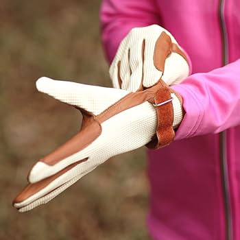 Amazon | Klaus 乗馬用 グローブ ワッフル・レザー手袋 KE1（ベージュ