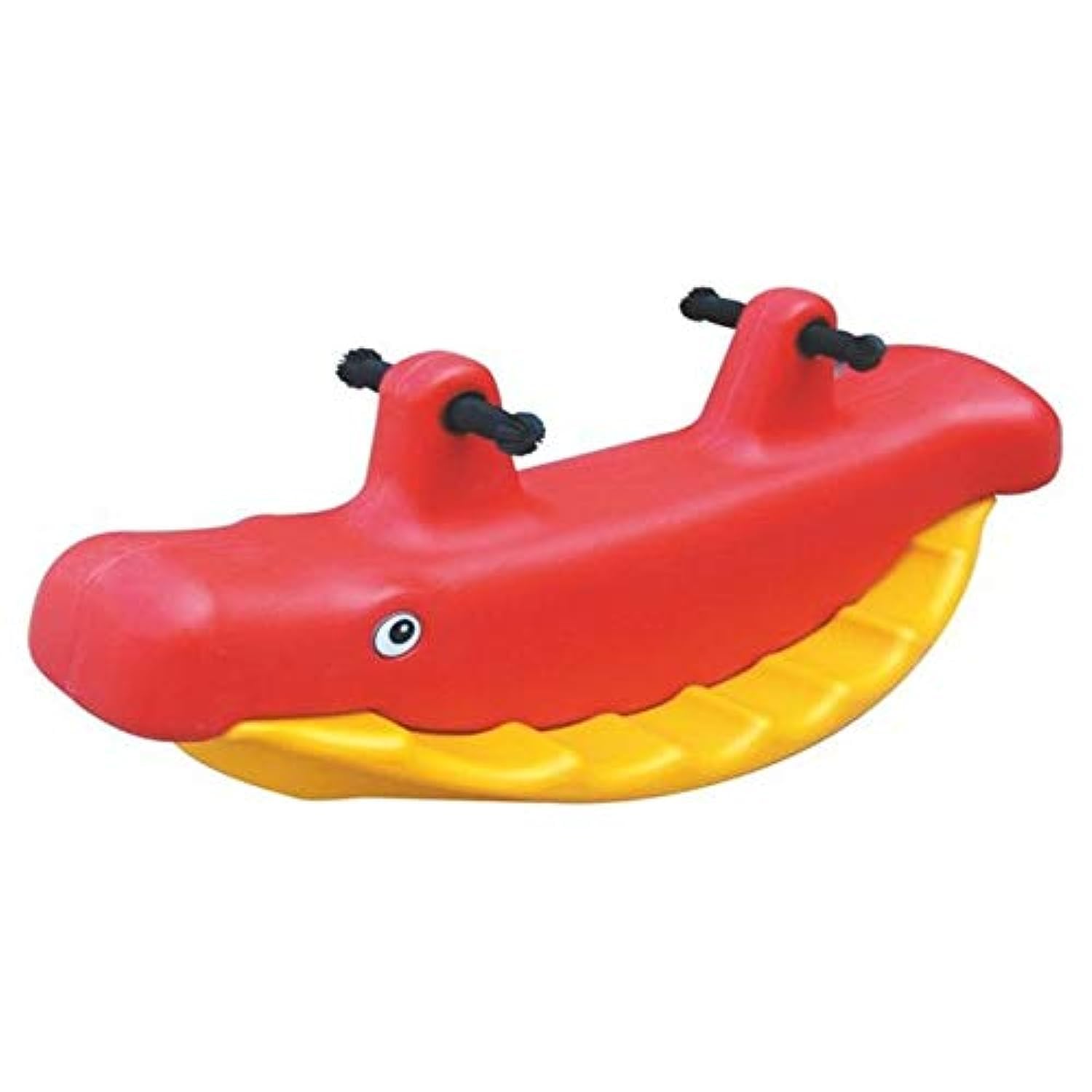 PlayArena Kids Plastic double Rocking Crocodile Red Seesaw for 2 kids, M